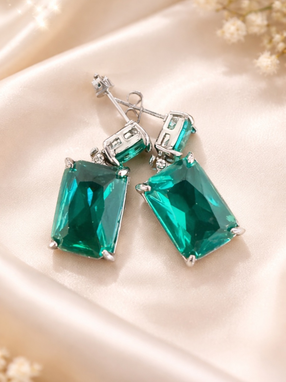 ❤️❤️ FREE Rhinestone Baguette Elegant Stone Chic Drop Faux Classy Party Earrings